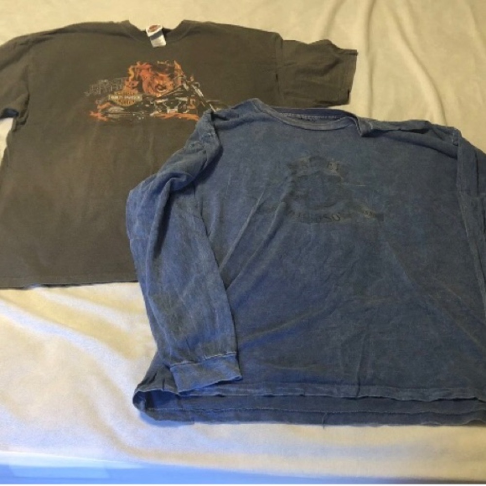 Lot of 2 Men’s Harley Davidson 2XL Tee Shirts Woodstock Harley